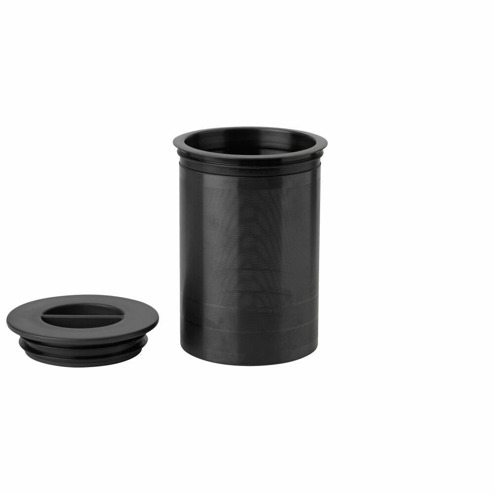 Stelton Cold Brew Kaffeefilter Nohr, Kaltbrau Filter, Edelstahl, Silikon, Black Metallic, 613