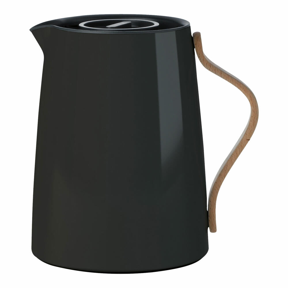 Stelton Emma Isolierkanne Tee Black, Kanne, Isokanne, Edelstahl, Stahl, Schwarz, 1 L, x-201-2