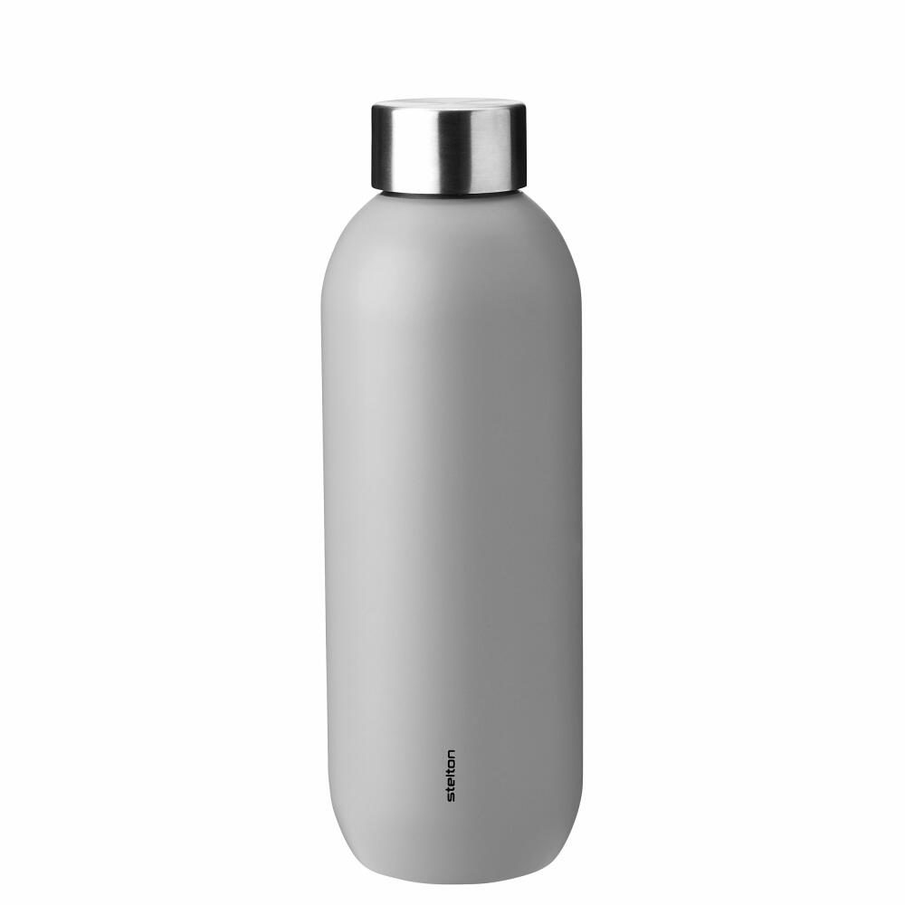 Stelton Isolierflasche Keep Cool Light Grey, Trinkflasche, Edelstahl, Grau, 600 ml, 355-13