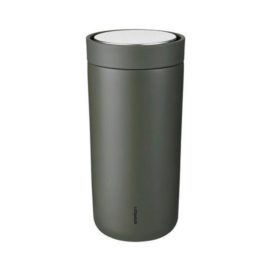 Stelton Thermo Mug To Go Click, stainless steel, plastic, Soft Dark Forest, 400 ml, 685-26