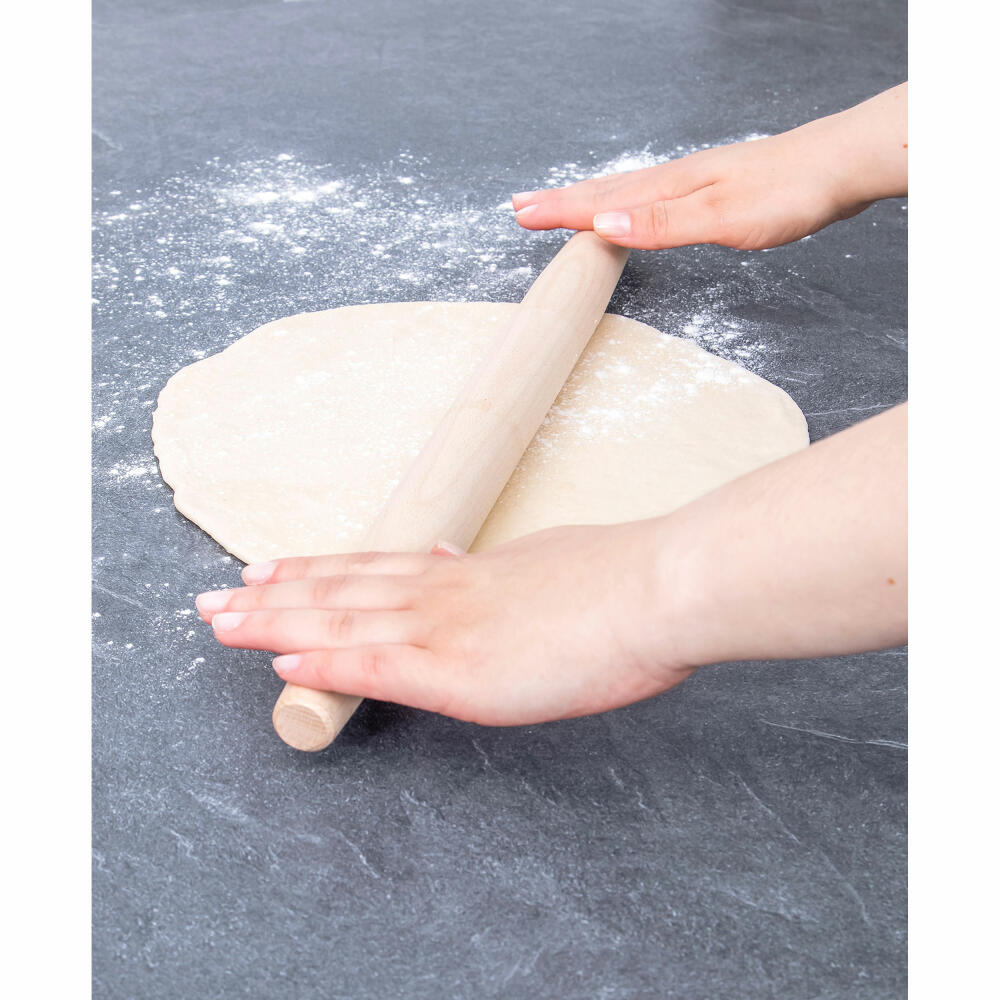 Städter pizza roller, dough roller, rolling pin, dough roller, rolling pin, beech, Ø 3.3 cm / 47 cm, 800007