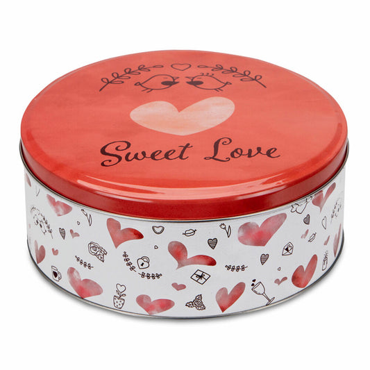 Städter biscuit tin Sweet Love Round, cookie tin, biscuit tin, tin can, cookie tin, tinplate, Ø 22 cm, 710122