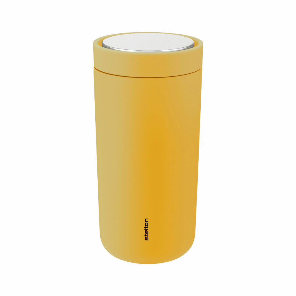 Stelton Thermo Mug To Go Click, Insulated Mug, Stainless Steel, Plastic, Poppy Yellow, 400 ml, 685-43