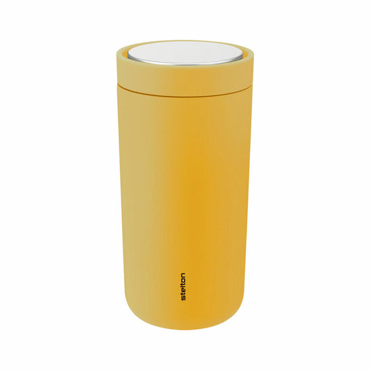 Stelton Thermobecher To Go Click, Isolierbecher, Edelstahl, Kunststoff, Poppy Yellow, 400 ml, 685-43