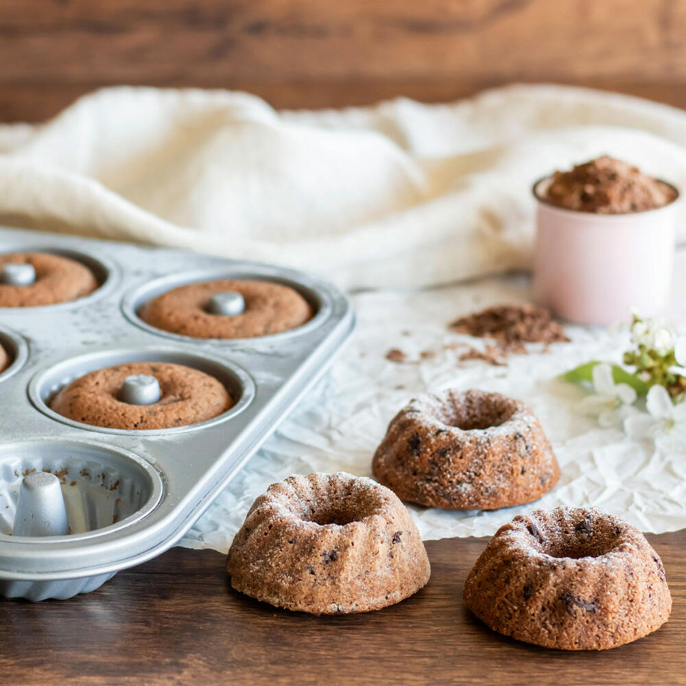 Städter We Love Baking Gugelhupf Mini, baking pan, Gugelhupf pan, Gugelhupf tray, cake pan, metal, 35 x 27 cm, 661899