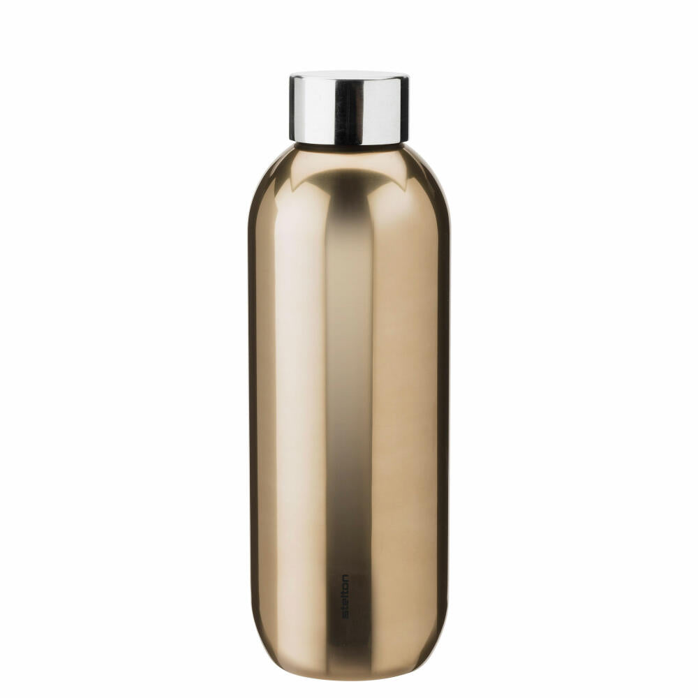 Stelton Isolierflasche Keep Cool Dark Gold, Thermoflasche, Edelstahl, Kunststoff, 600 ml, 355-16