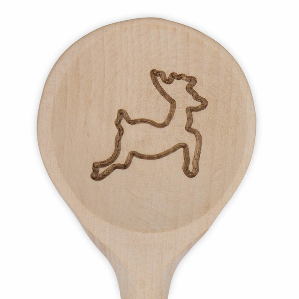 Städter Cooking Spoon Reindeer Round, Cooking Spoon, Stirring Spoon, Kitchen Spoon, Kitchen Aid, Wood, 16 cm, 815148