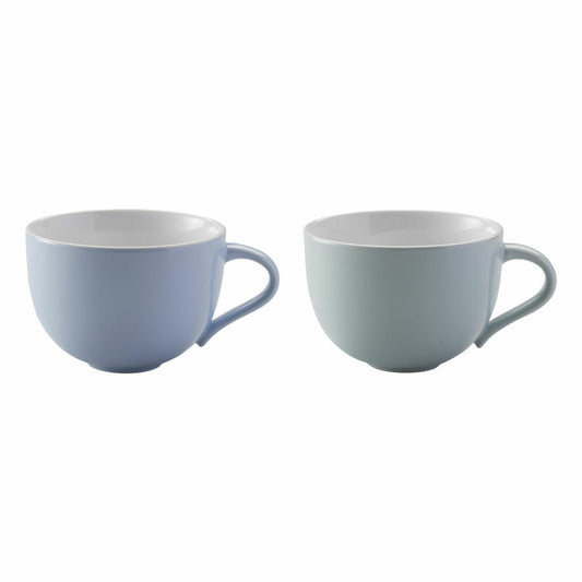 Stelton Emma Tasse Blue, 2er Set, Kaffeetasse, Becher, Steinzeug glasiert, Blau, 350 ml, x-208