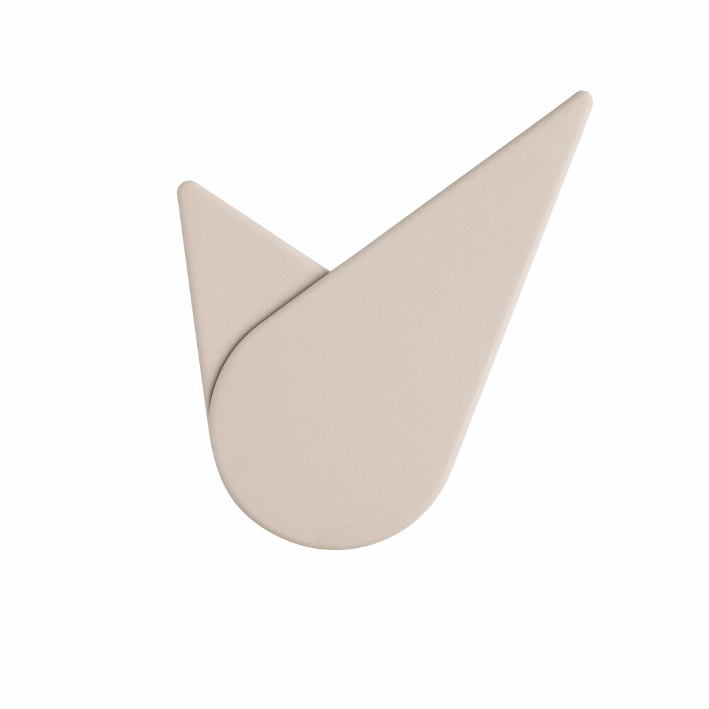 Stelton Wanduhr Birdie Powder, Wanddeko, Edelstahl, Kunststoff, Beige, 19.5 cm, 466-2