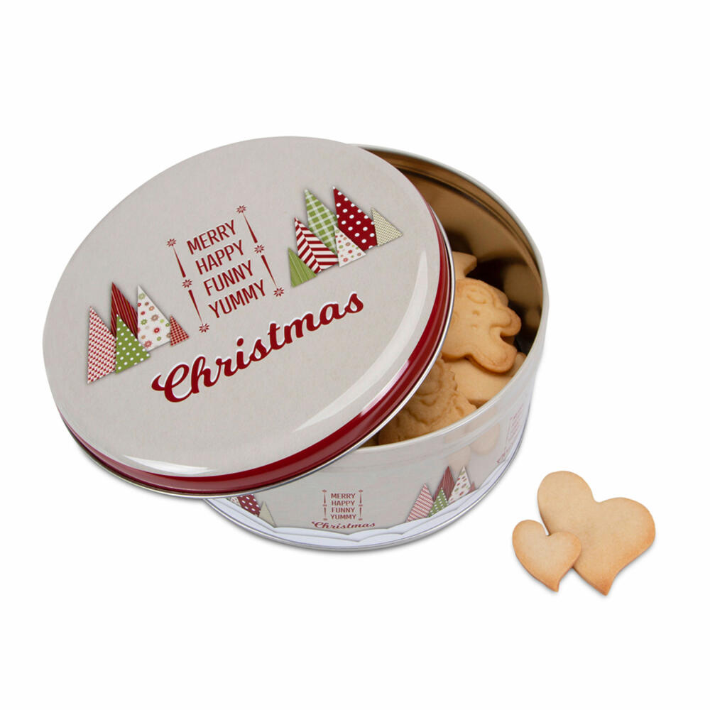 Städter biscuit tin Yummy Christmas round, cookie tin, biscuit tin, tin can, cookie tin, tinplate, Ø 16.5 cm, 710016