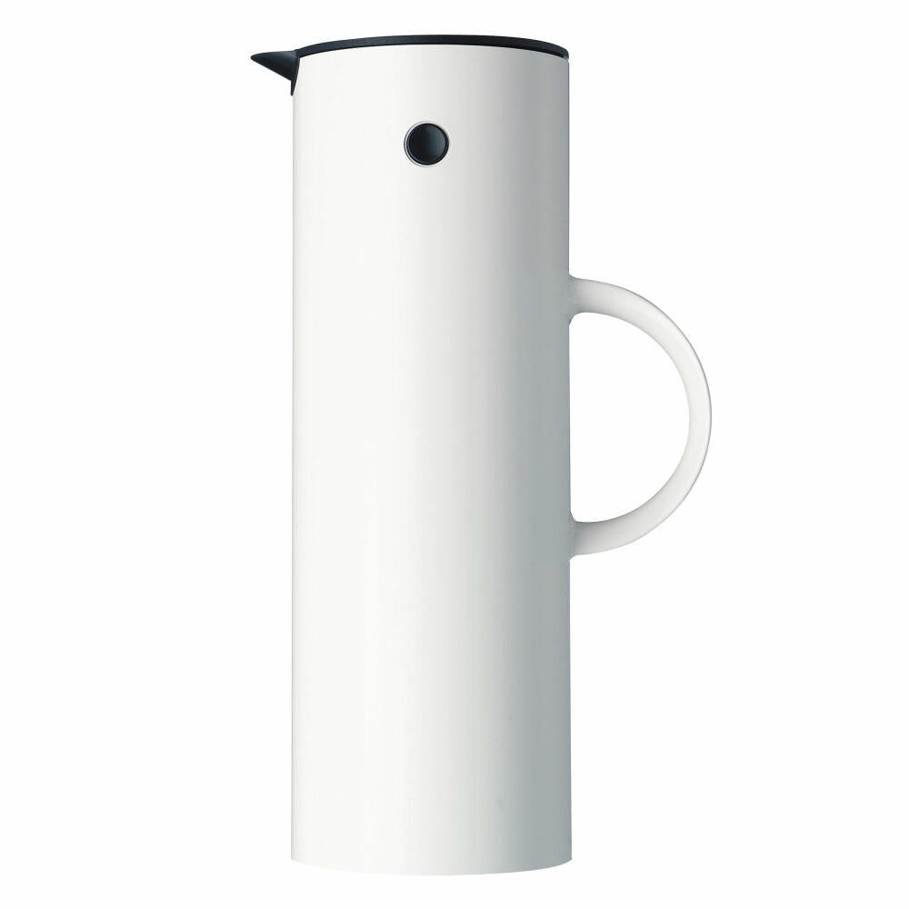 Stelton EM77 Isolierkanne, Thermokanne, Kanne, Kunststoff, Weiß, 1 L, 960