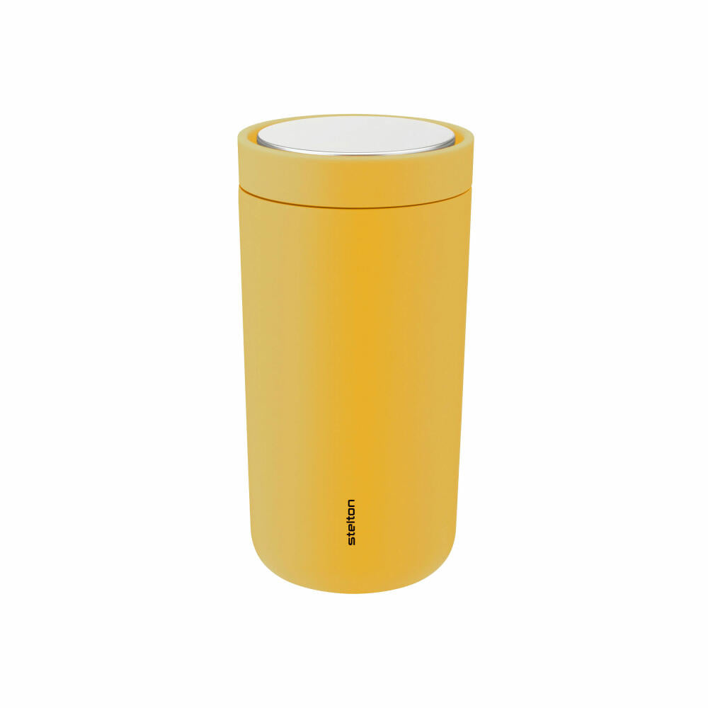 Stelton Thermobecher To Go Click, Isolierbecher, Edelstahl, Kunststoff, Poppy Yellow, 200 ml, 675-43