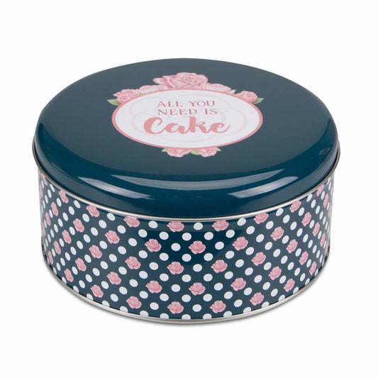 Städter biscuit tin All you need is Cake Round, cookie tin, pastry tin, tin can, biscuit tin, tinplate, Ø 16.5 cm, 710092