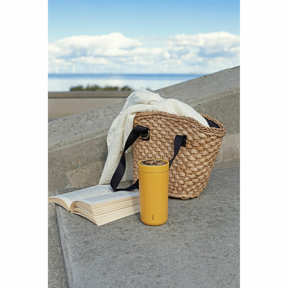 Stelton Thermo Mug To Go Click, Insulated Mug, Stainless Steel, Plastic, Poppy Yellow, 400 ml, 685-43