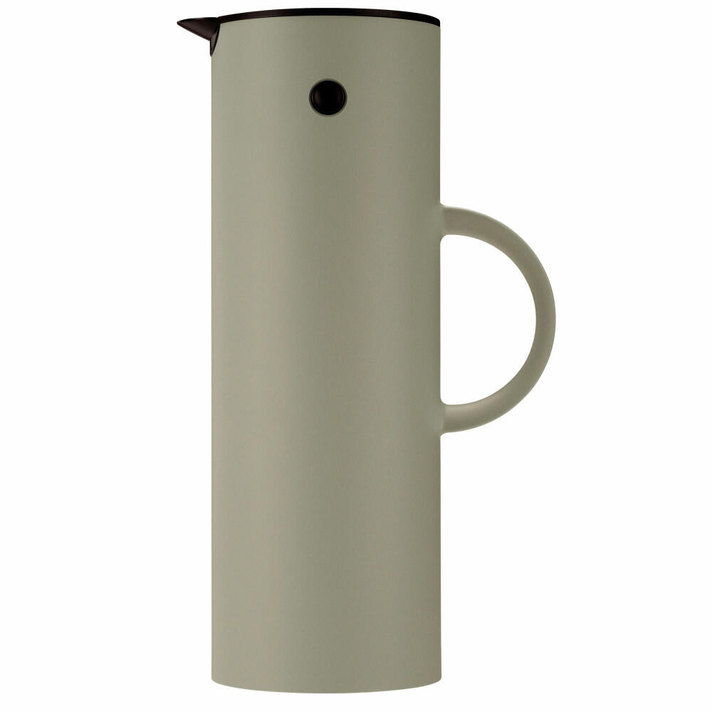 Stelton Isolierkanne EM77, Thermokanne, Kaffeekanne, Kunststoff, Glas, Soft Moss, 1 L, 995-1