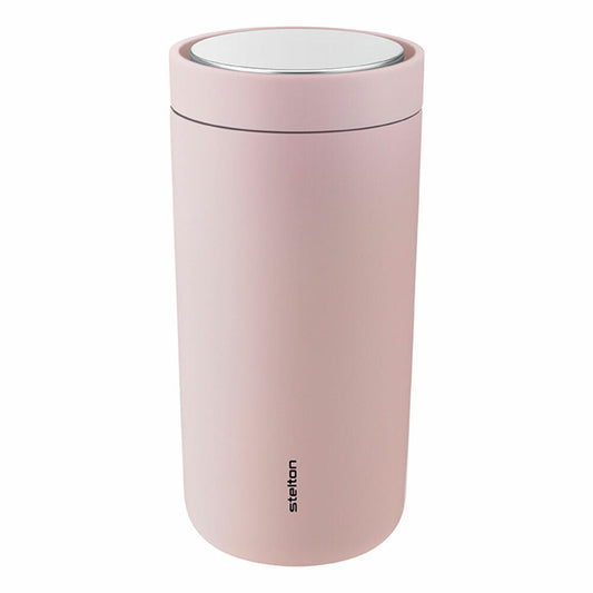 Stelton To Go Click Becher, Trinkbecher, Cup, Edelstahl, Kunststoff, Soft Rose, 400 ml, 685-36