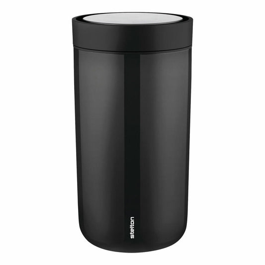 Stelton To Go Click Becher, Trinkbecher, Cup, Edelstahl, Kunststoff, Black, 200 ml, 675-1