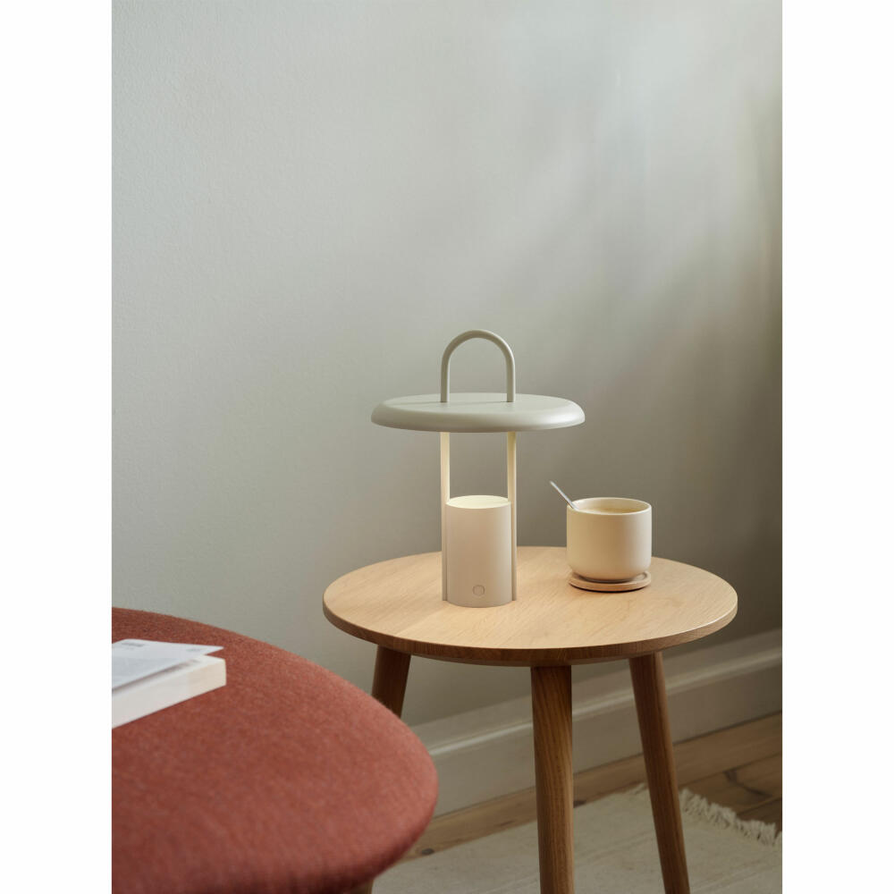 Stelton LED-Leuchte Pier Sand, drahtlos, Ladung via USB, Eisen, Kunststoff, 25 cm, 614-1