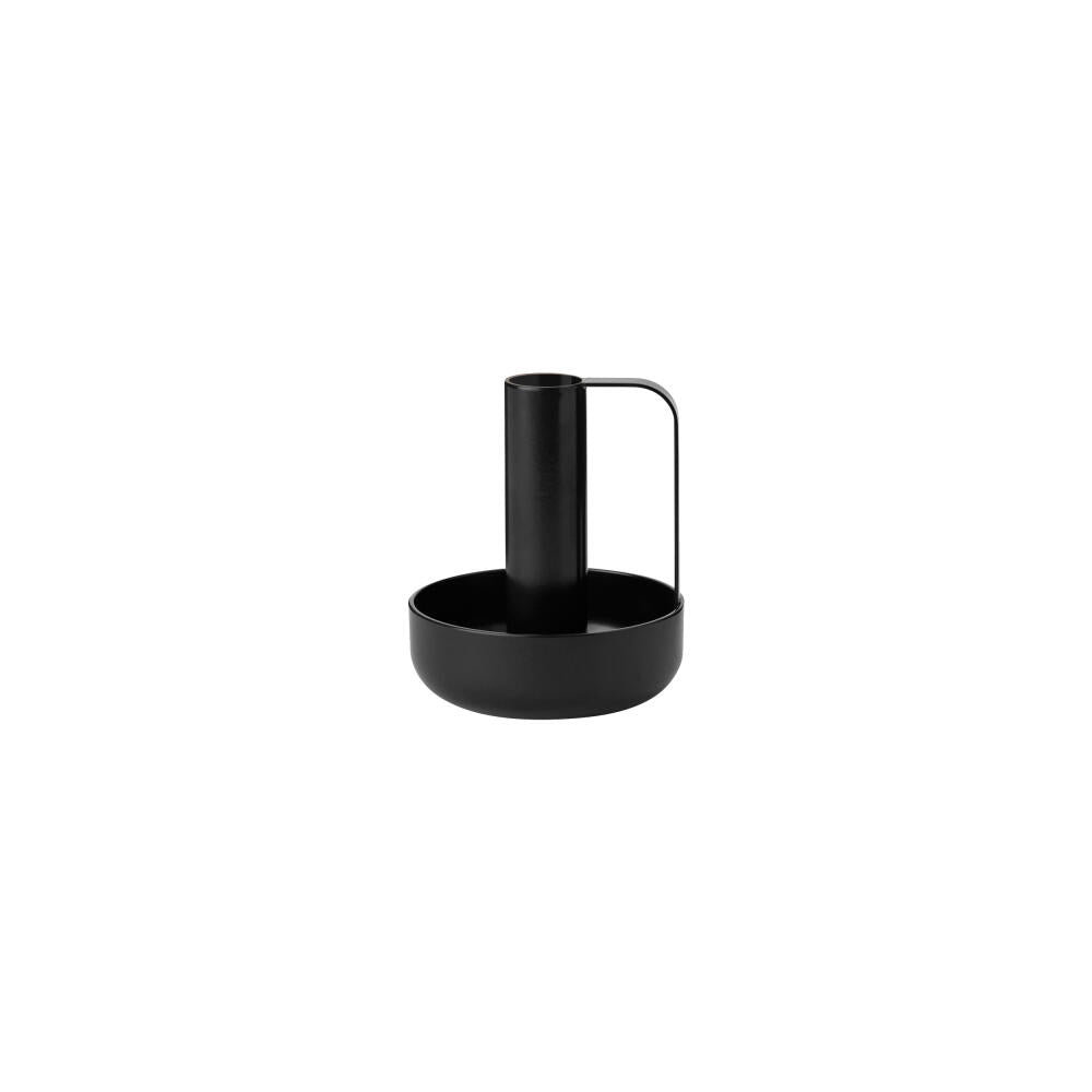 Stelton Kerzenständer Ida, Kerzenhalter, Eisen, pulverlackiert , Black, 480