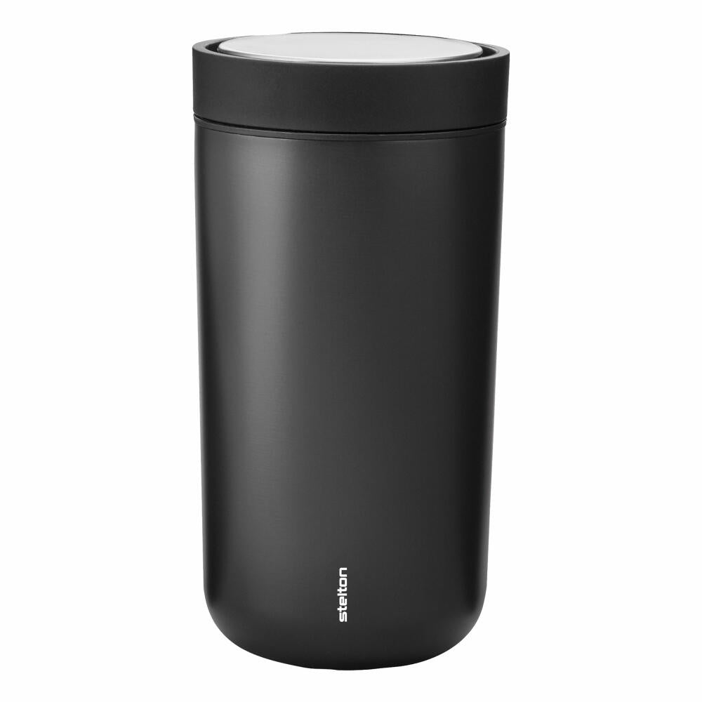 Stelton To Go Click Becher, Trinkbecher, Cup, Edelstahl, Kunststoff, Black Metallic, 200 ml, 675-16