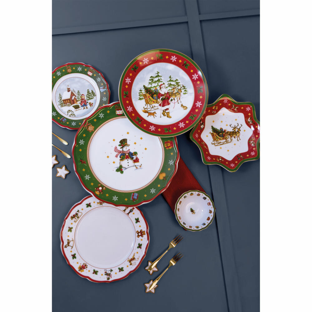 Hutschenreuther Teller flach Happy Wintertime Red, Speiseteller, Porzellan, Mehrfarbig, 27 cm, 02488-727471-10867