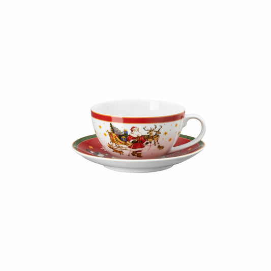 Hutschenreuther Jumbo Cup with Saucer Happy Wintertime, Mug, Porcelain, Multi-colored, 430 ml, 02488-727470-14780