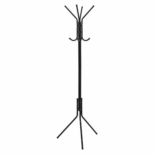 5five Simply Smart standing coat rack with 8 hooks, coat stand, metal, black, 1.72 m, 105490