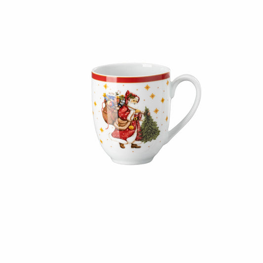 Hutschenreuther Mug with Handle Happy Wintertime Red, Cup, Porcelain, Multi-Coloured, 400 ml, 02488-727471-15505