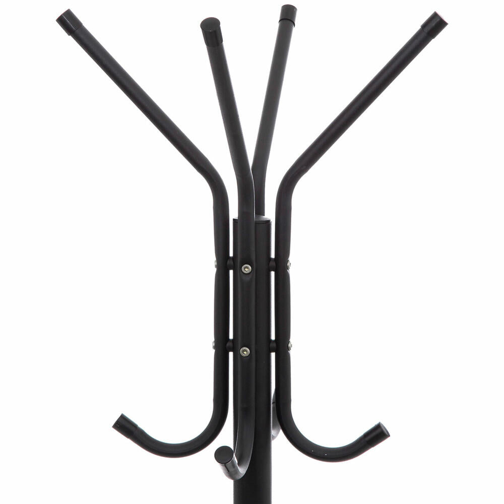 5five Simply Smart standing coat rack with 8 hooks, coat stand, metal, black, 1.72 m, 105490