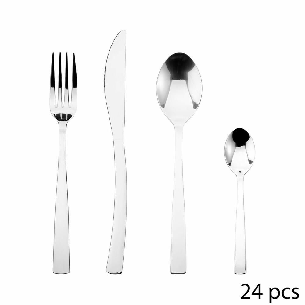 SG Secret de Gourmet cutlery set Olympe 24-piece, dining cutlery for 6 people, stainless steel, 134859