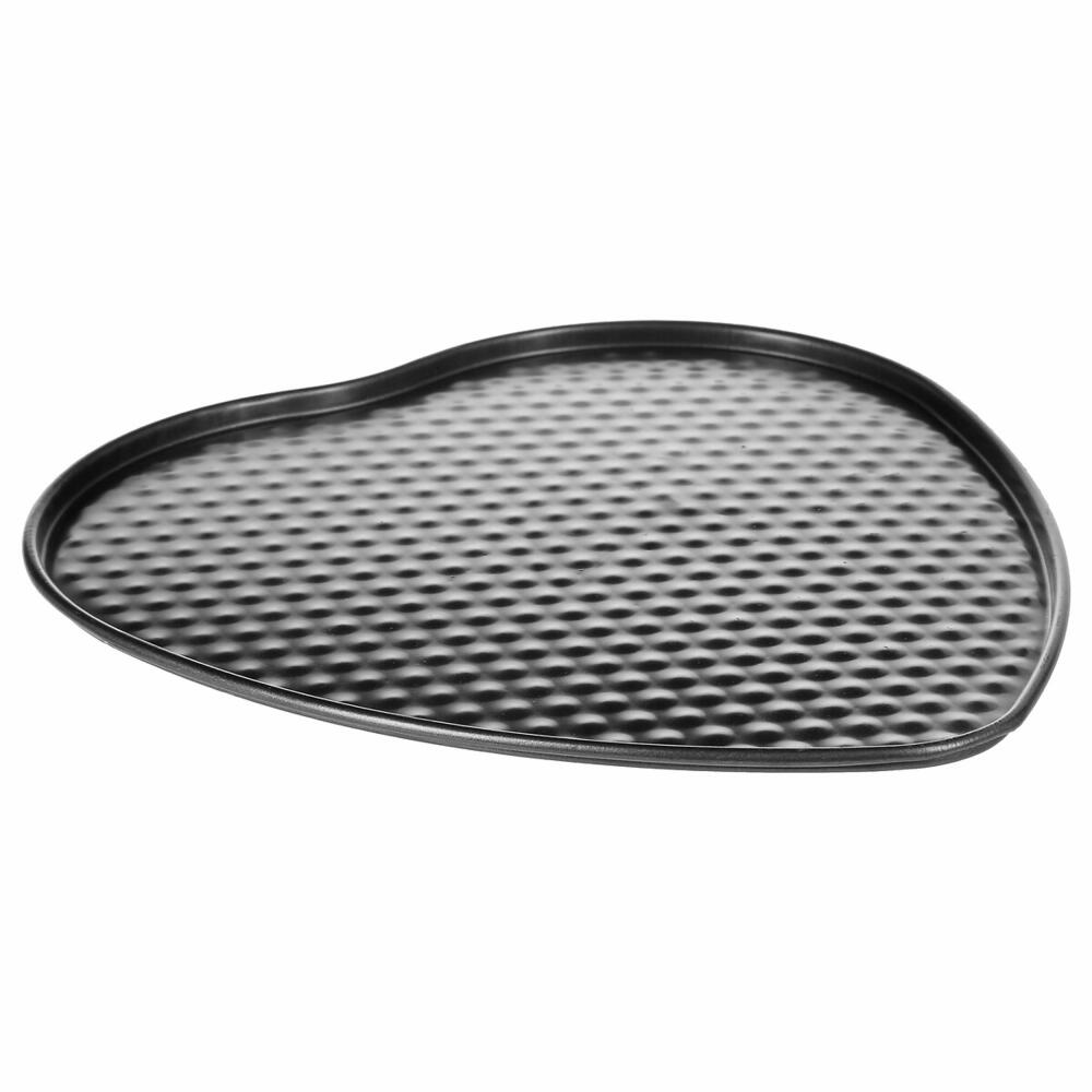 5 Five Simply Smart Springform Heart, Baking Pan with Honeycomb Base, Steel, Black, 24 cm, 111481A