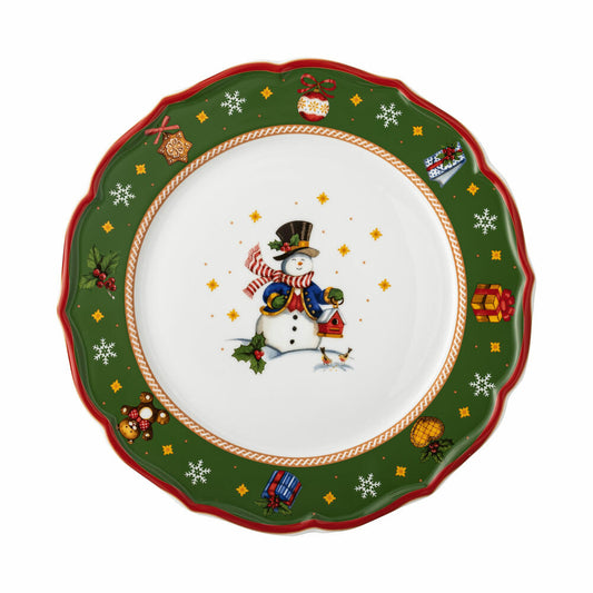 Hutschenreuther Teller flach Happy Wintertime Green, Speiseteller, Porzellan, Mehrfarbig, 33 cm, 02488-727472-10873
