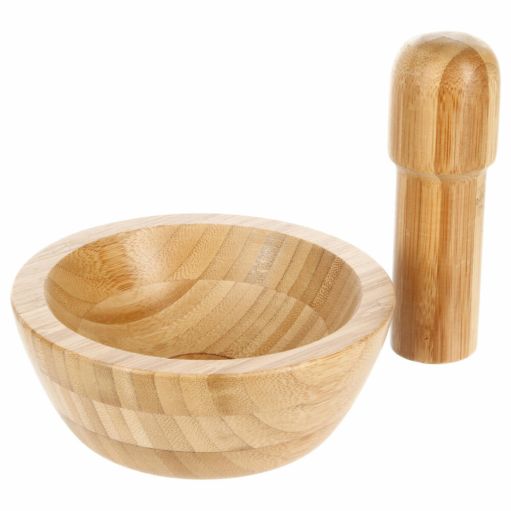 5five Simply Smart Mortar with Pestle, Spice Mortar, Bamboo, 13 x 5 cm, 120059