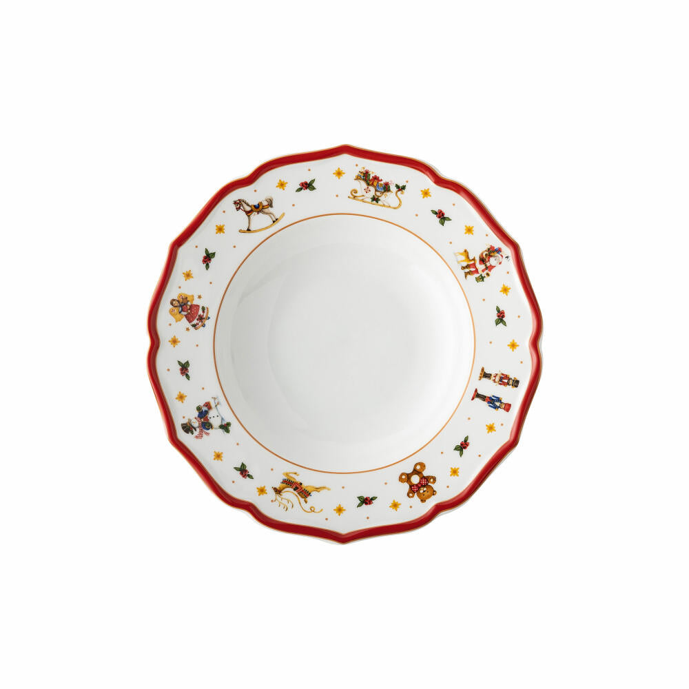 Hutschenreuther Teller tief Happy Wintertime Red, Pastateller, Porzellan, Mehrfarbig, 23 cm, 02488-727471-10353