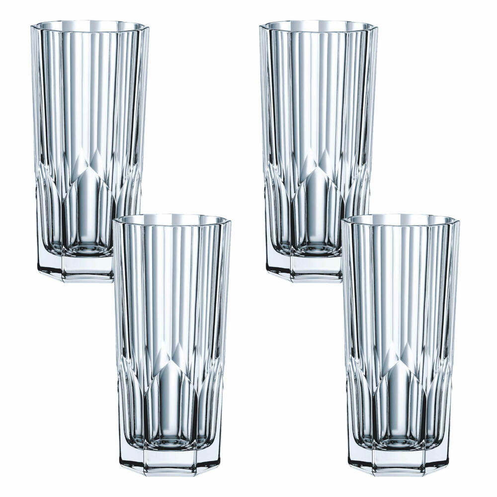 Nachtmann Aspen long drink, set of 4, long drink glass, long drink cup, cocktail glass, crystal glass, 309 ml, 0092127-0