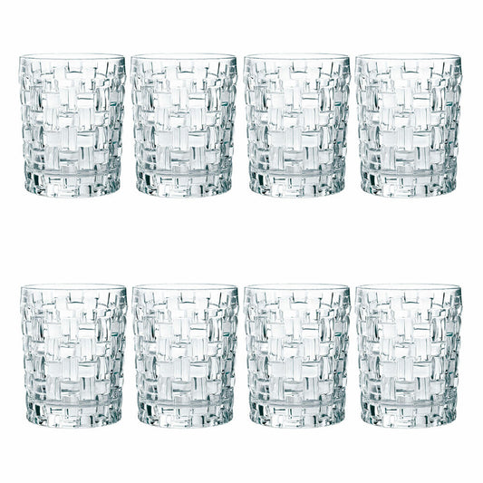 Nachtmann Dancing Stars Bossa Nova whiskey cup set, set of 8, whiskey glass, tumbler, crystal glass, H 10 cm, 330 ml