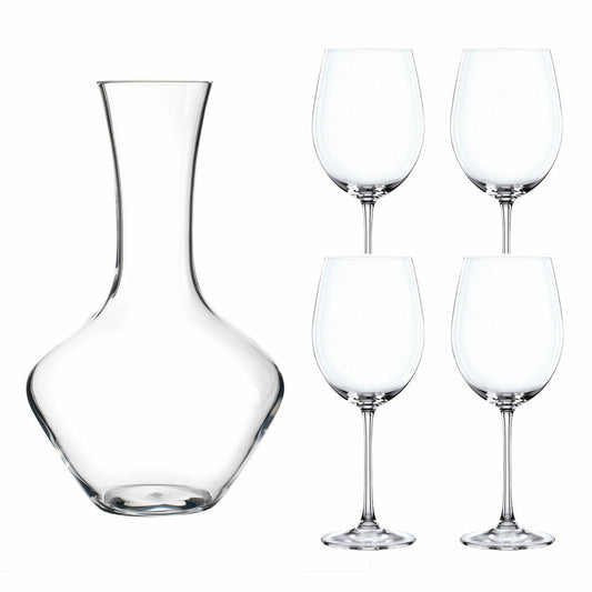 Nachtmann Vivendi Premium decanter set, 5-piece, carafe and red wine glasses, crystal glass, 0093605-0