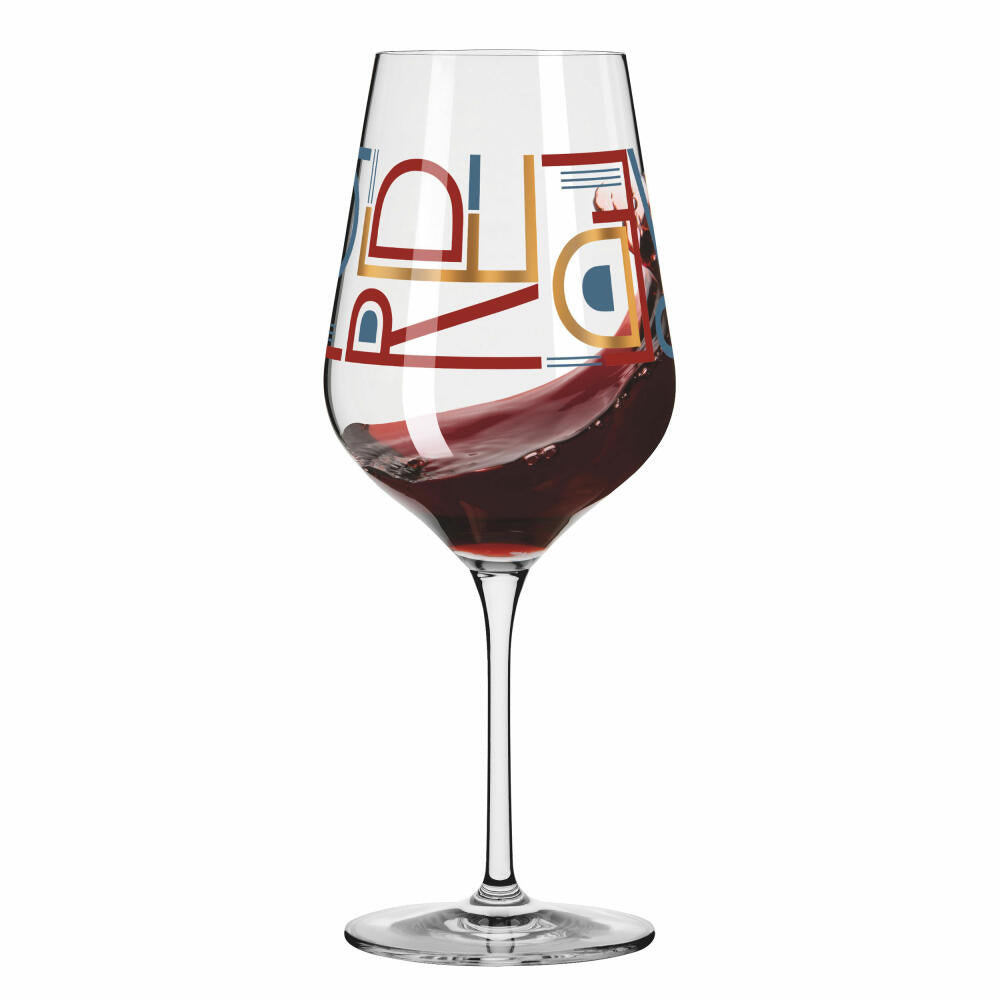 Ritzenhoff red wine glass heart crystal 010, Christine Kordes, crystal glass, 570 ml, 3001010