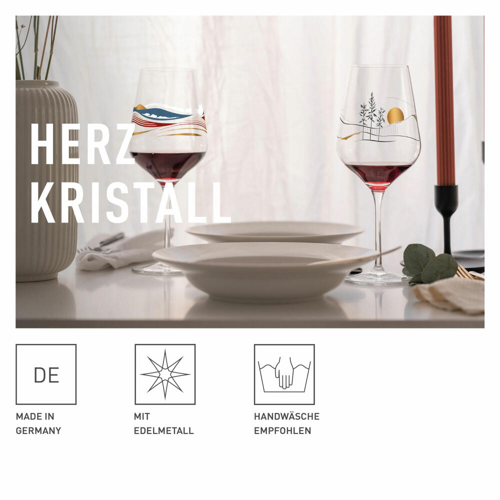 Ritzenhoff white wine glass Herzkristall 008, Chistine Kordes, crystal glass, 380 ml, 3011008