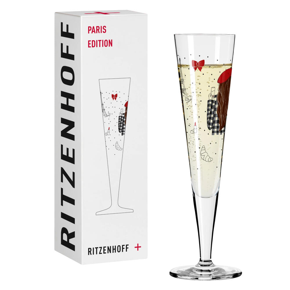 Ritzenhoff champagne glass Champus H23, Lea Stuhldreier, crystal glass, 205 ml, 1072005