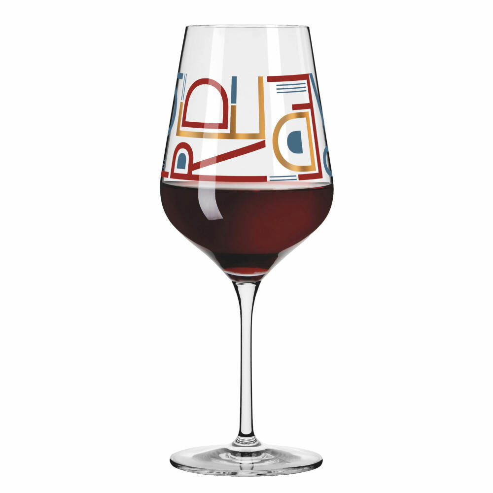 Ritzenhoff red wine glass heart crystal 010, Christine Kordes, crystal glass, 570 ml, 3001010