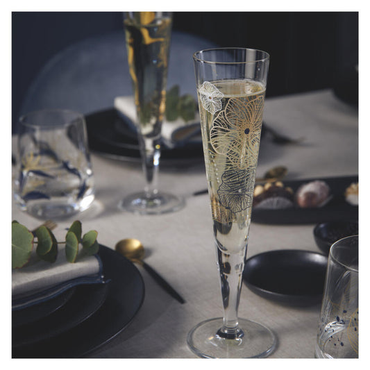 Ritzenhoff Champagnerglas Goldnacht 036, Concetta Lorenzo, Kristallglas, 205 ml, 1071036