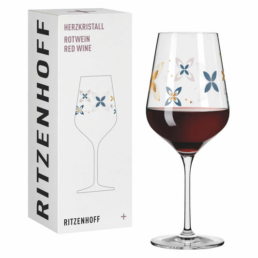 Ritzenhoff red wine glass Heart Crystal 009, Carolin Oliveira, crystal glass, 570 ml, 3001009