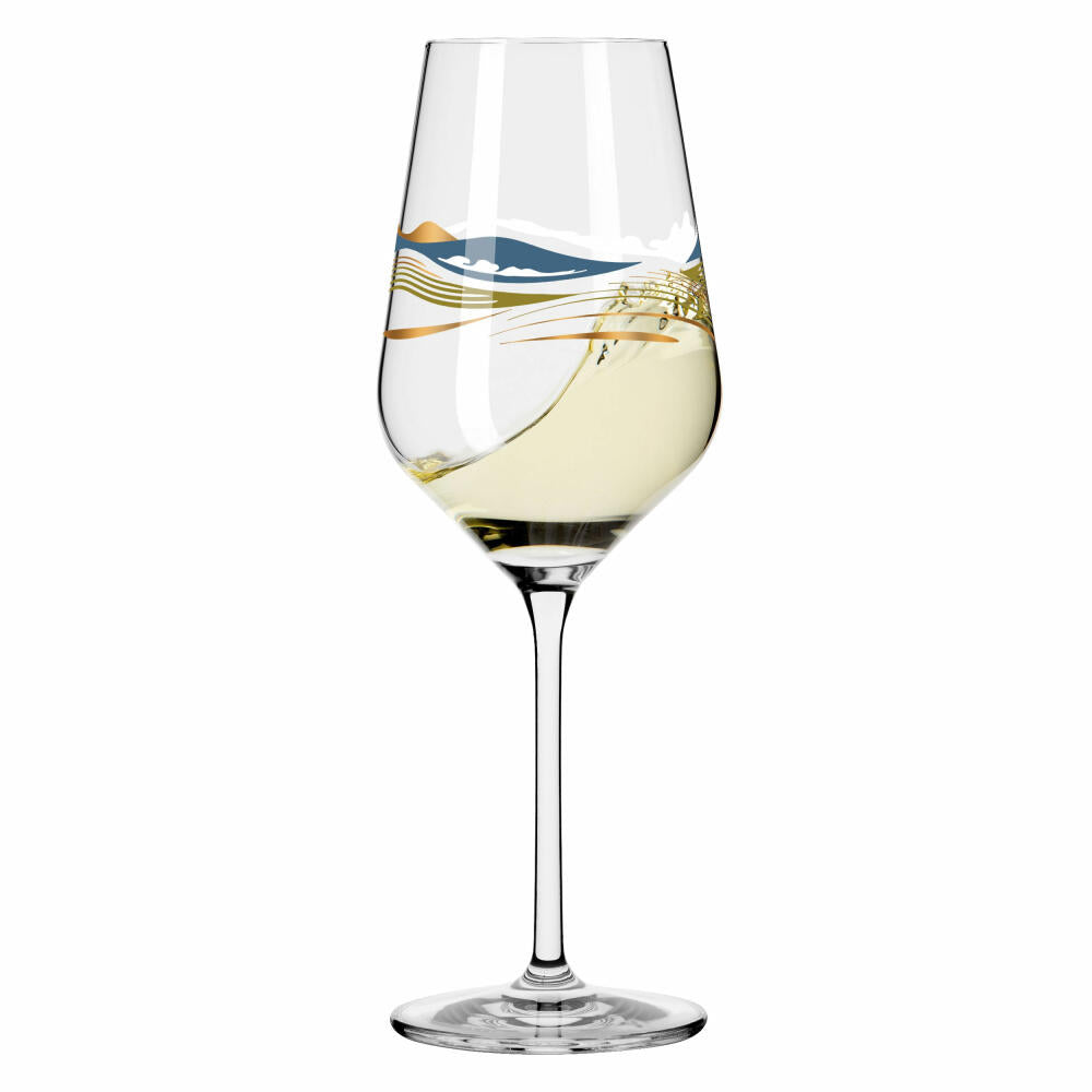 Ritzenhoff white wine glass heart crystal 007, Aurélie Girod, crystal glass, 380 ml, 3011007