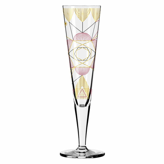 Ritzenhoff Champagnerglas Goldnacht 026, Werner Bohr, Kristallglas, 205 ml, 1071026