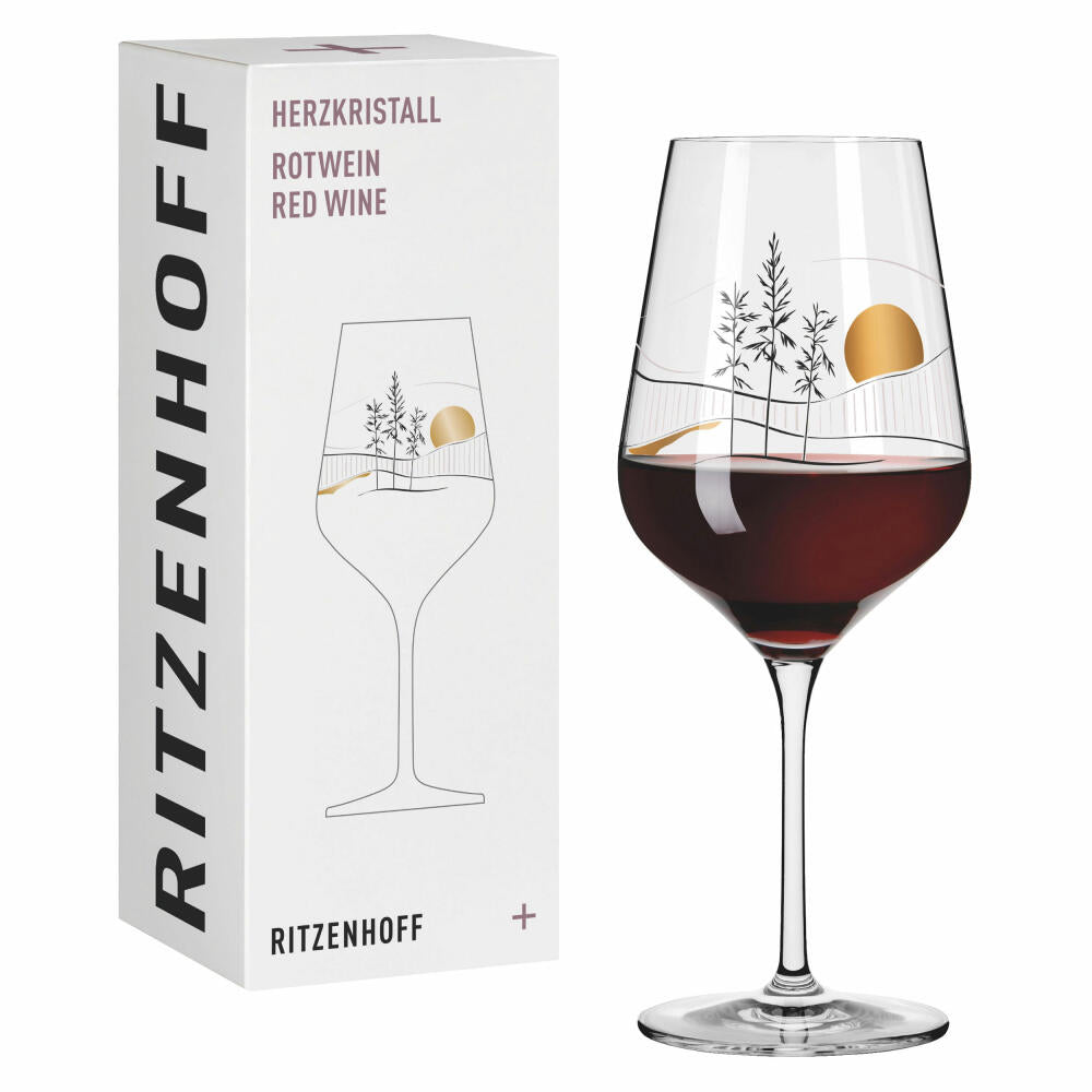 Ritzenhoff red wine glass heart crystal 008, Chistine Kordes, crystal glass, 570 ml, 3001008