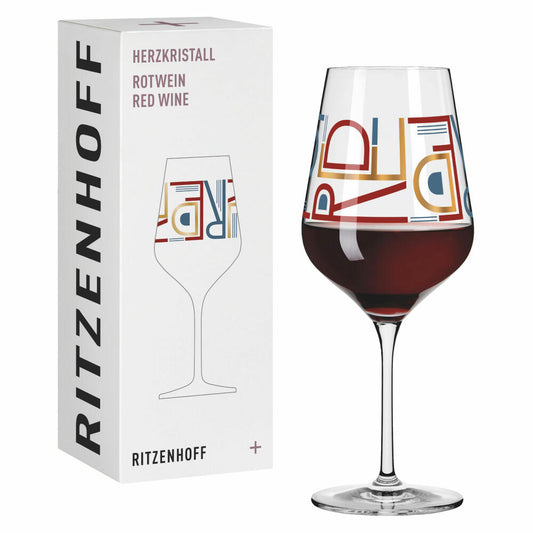 Ritzenhoff Rotweinglas Herzkristall 010, Christine Kordes, Kristallglas, 570 ml, 3001010
