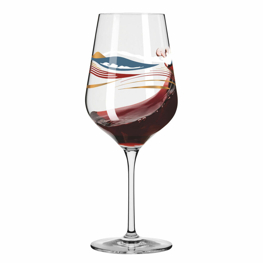 Ritzenhoff red wine glass heart crystal 007, Aurélie Girod, crystal glass, 570 ml, 3001007