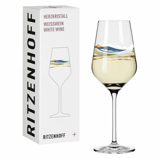 Ritzenhoff Weißweinglas Herzkristall 007, Aurélie Girod, Kristallglas, 380 ml, 3011007