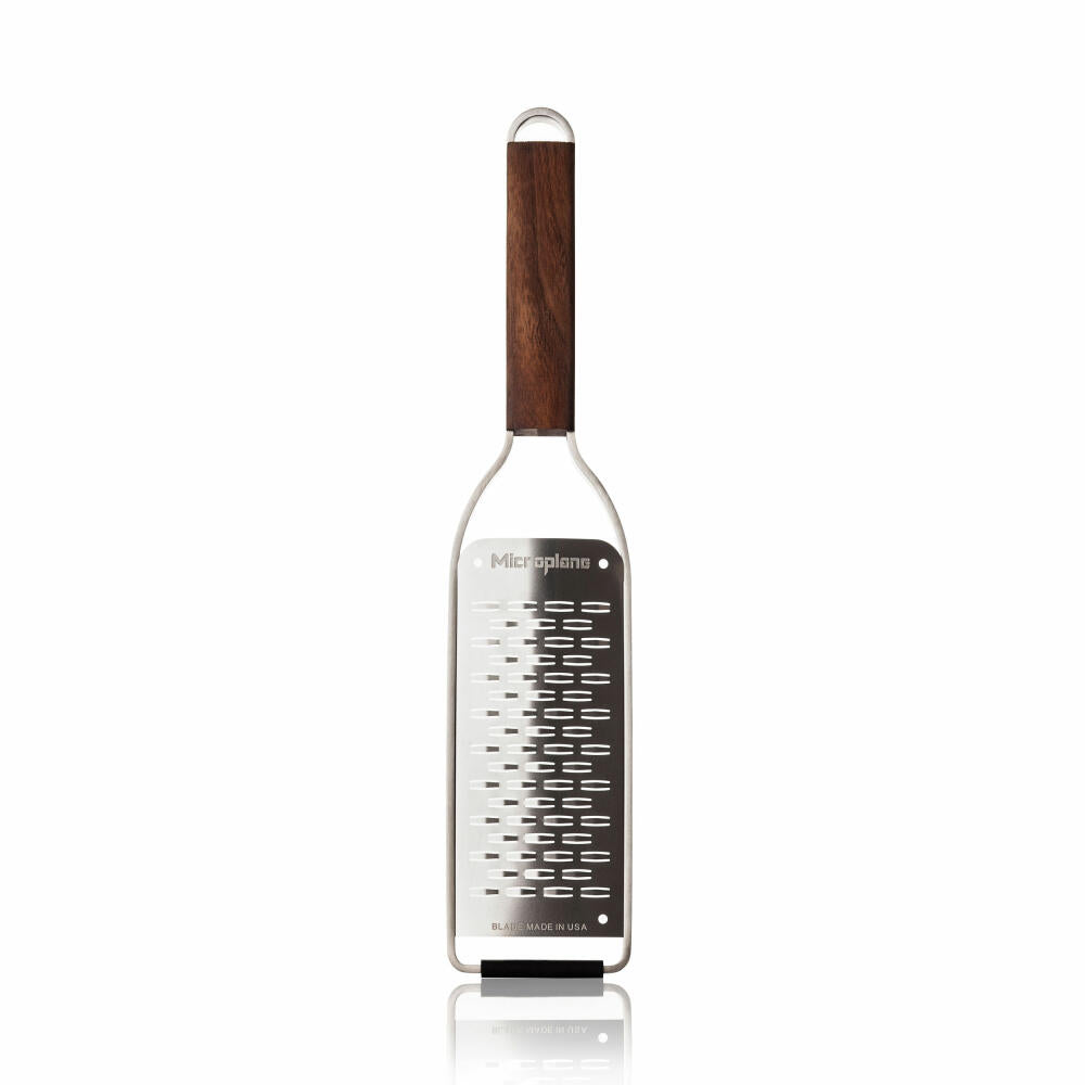 Microplane Kitchen Grater Master 2-Way Cutting, Strip Cutter, Grater, Stainless Steel, Walnut, 43302